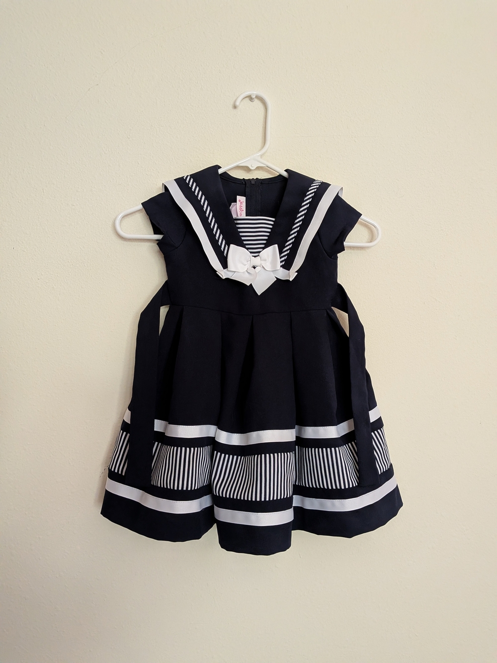 3T Girls Navy and White Sailor Dress